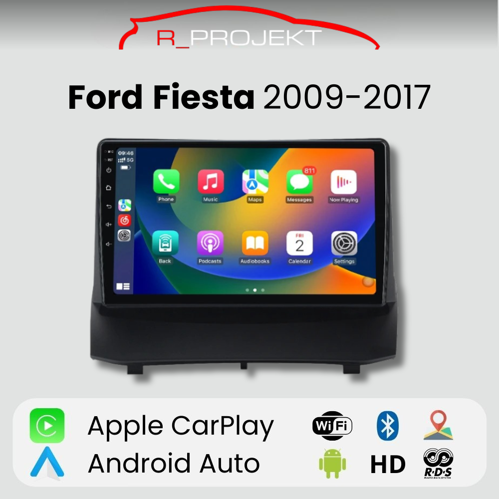 Android Autoradio Carplay Ford Fiesta 2009–2017