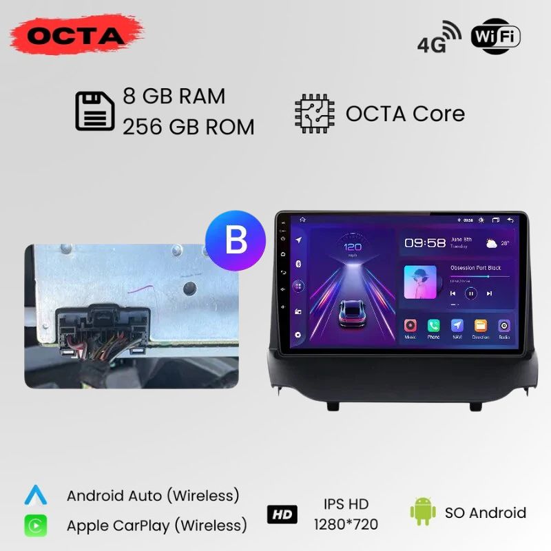 Stereo Android Per Ford Fiesta 2009-2017 - 9 Pollici Con Carplay E Android Auto - Foto 10