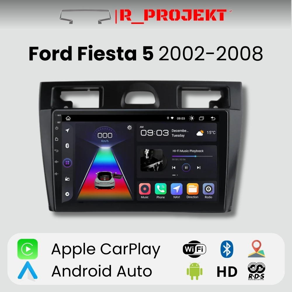 Android Auto Radio Carplay Ford Fiesta 5 MK5 2002-2008