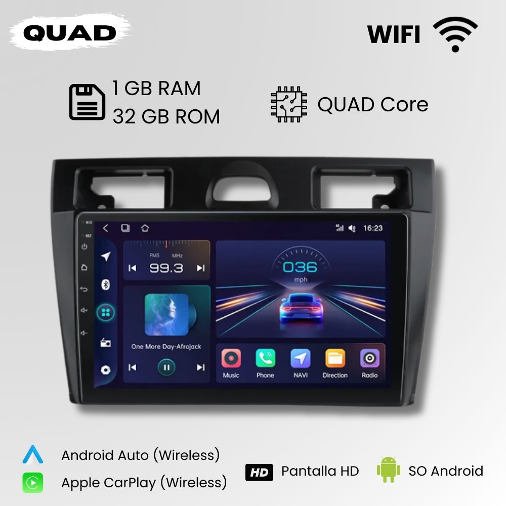 Android Auto Carplay-Radio Ford Fiesta 5 MK5 2002-2008