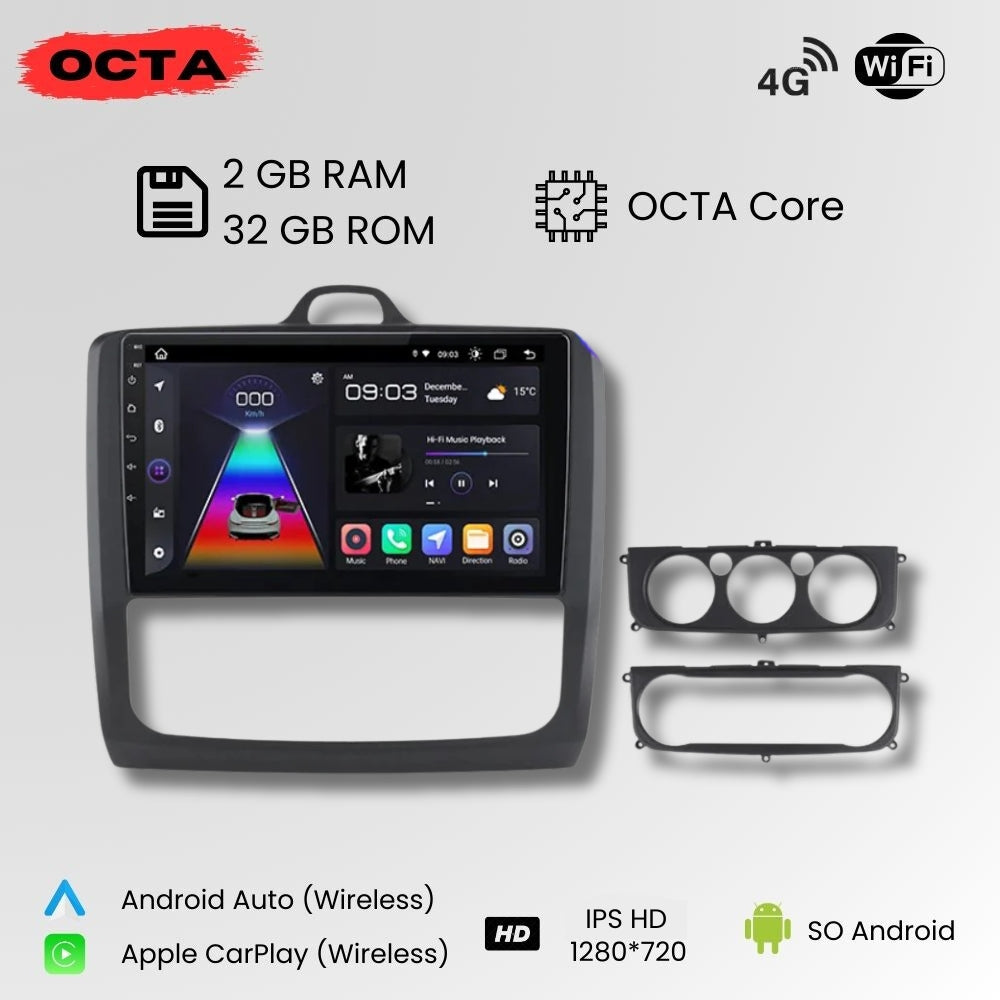 Radio Android Auto Carplay Ford Focus 2 MK2 2004-2011