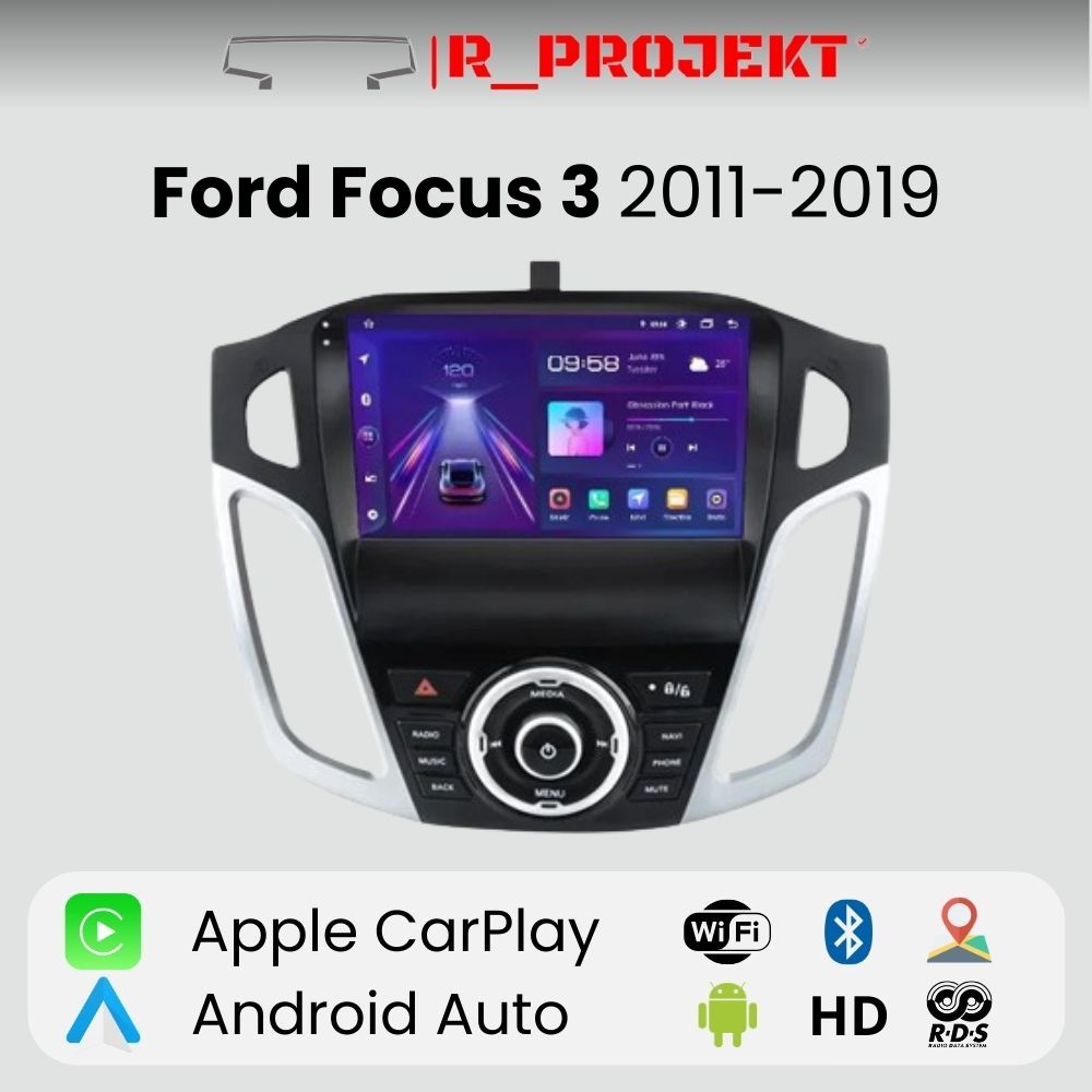 Autoradio Android 13 Double DIN Pour Ford Focus 3 (2011-2019) - Écran 9,7", CarPlay, GPS, 4G
