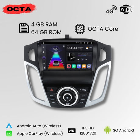 Radio Android Auto Carplay Ford Focus 3 MK3 2011-2019