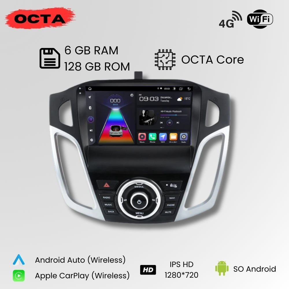 Radio Android Auto Carplay Ford Focus 3 MK3 2011-2019