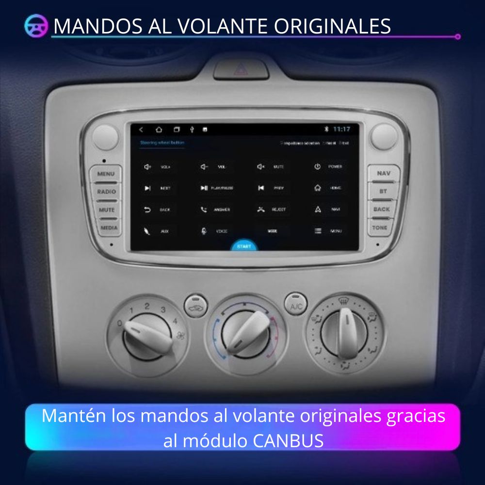Radio Android Auto Carplay Ford Focus C-Max S-Max Mondeo Galaxy Kuga RProjekt
