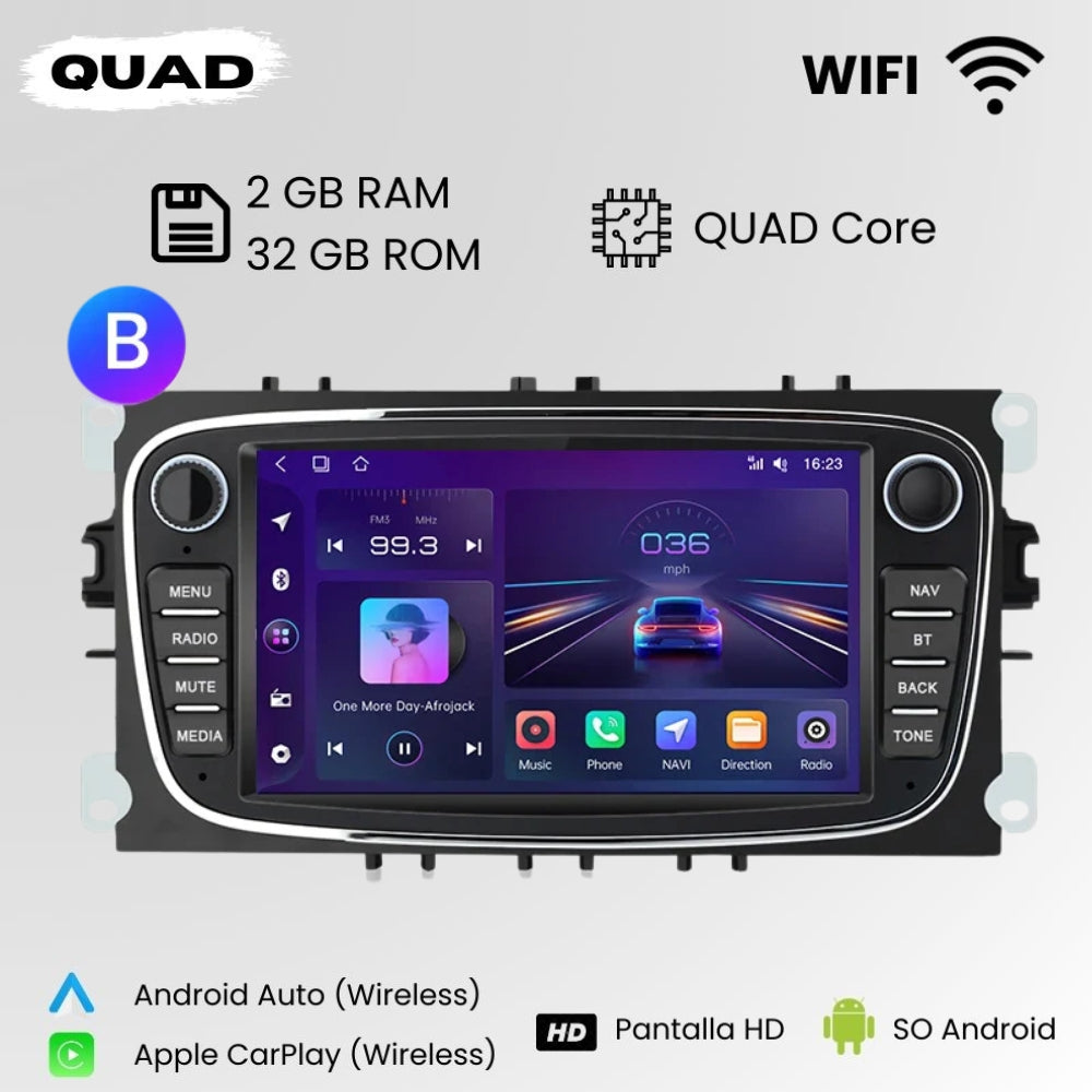 Android Auto Radio Carplay Ford Focus C-Max S-Max Mondeo Galaxy Kuga