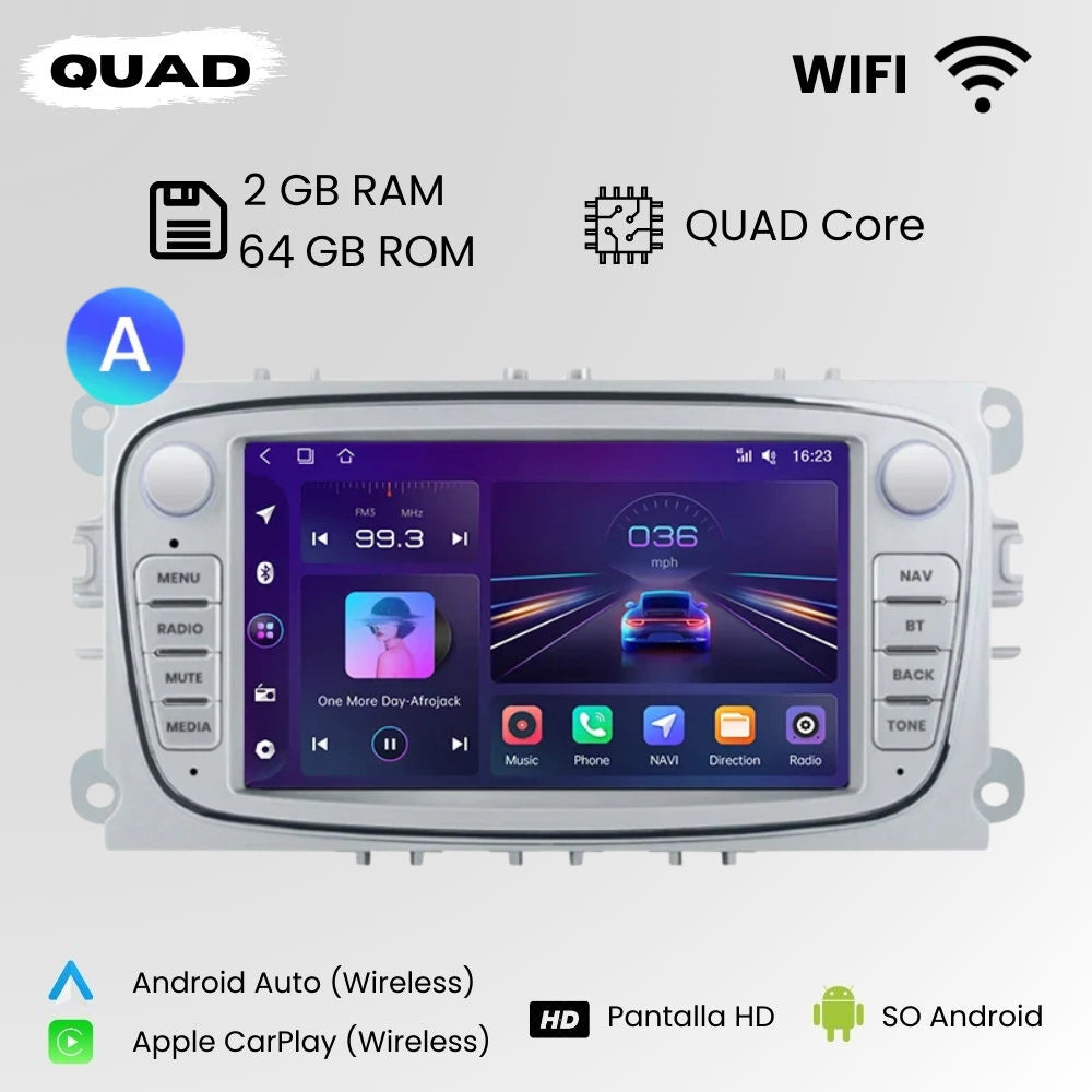 Radio Android Auto Carplay Ford Focus C-Max S-Max Mondeo Galaxy Kuga