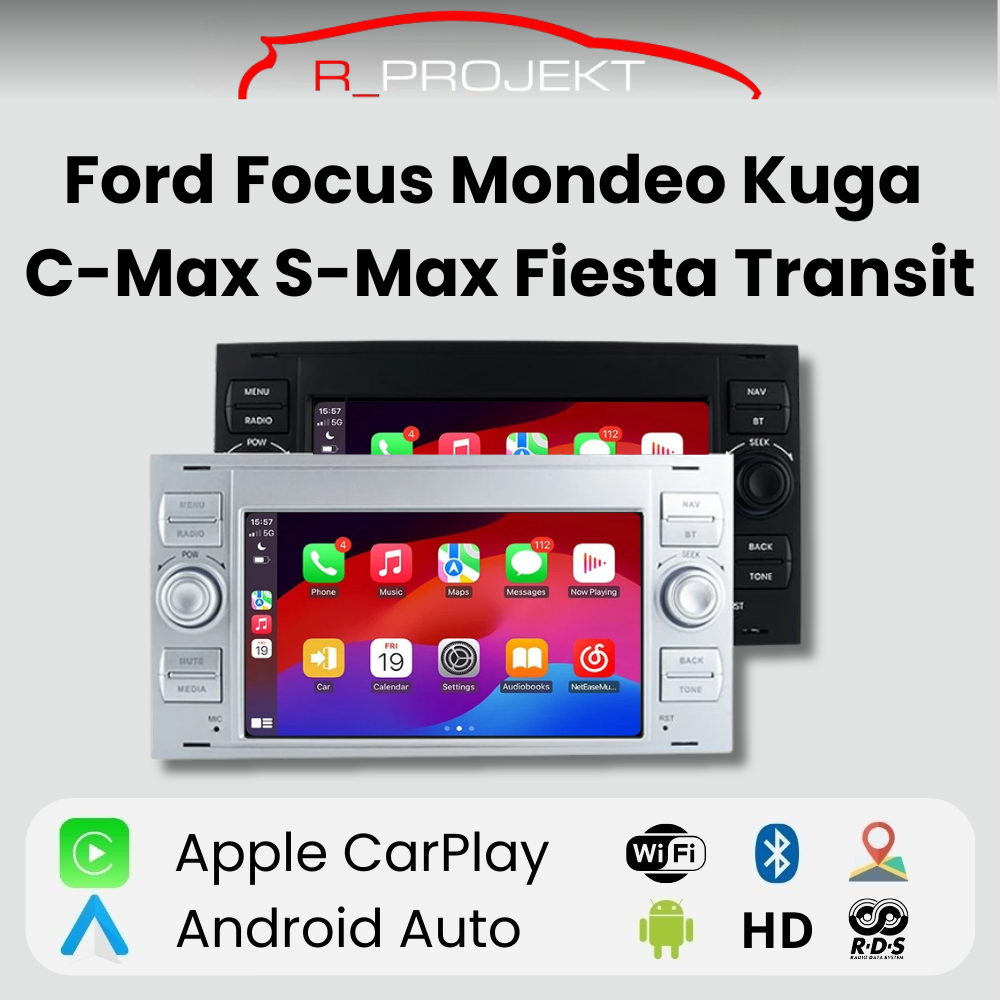 Autoradio Android Auto Carplay Ford Focus Mondeo Fiesta Transit Kuga C-Max S-Max