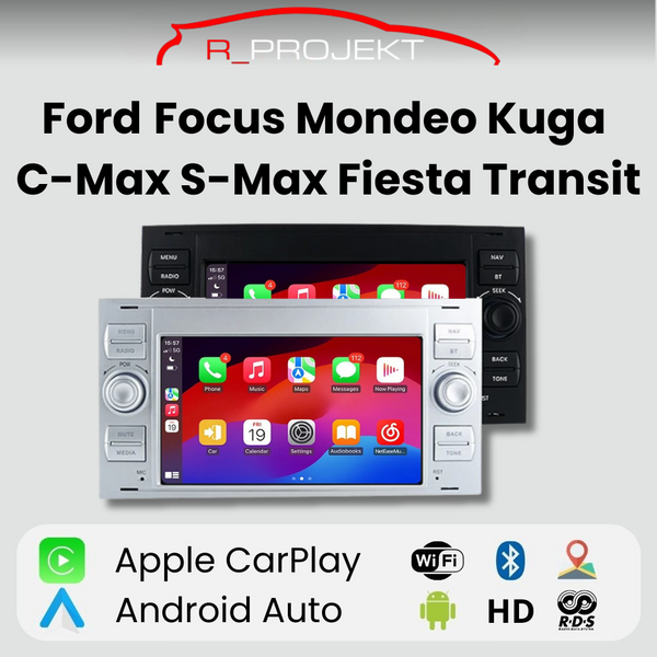 Android Auto Carplay Screen Ford Focus Mondeo Fiesta Transit Kuga C-Max S-Max