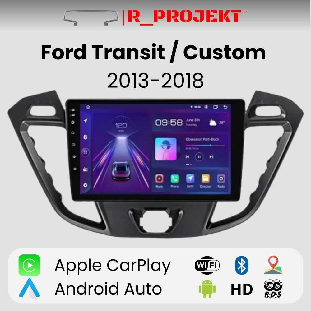 Radio Android Auto Carplay Ford Transit / Custom 2013-2018