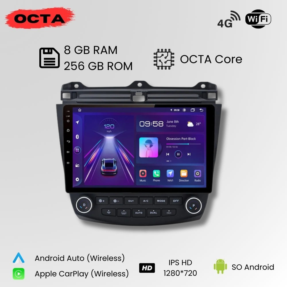 Android Auto Radio Carplay Honda Accord 7 2003-2008