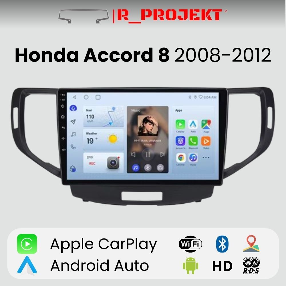 Android Auto Radio Carplay Honda Accord 8 2008-2012