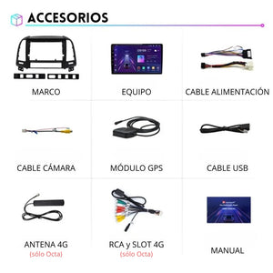 Android Auto Carplay Screen Hyundai Santa Fe 2 2006-2012