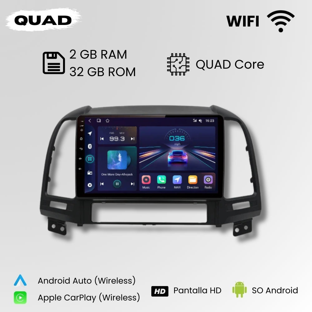 Android Autoradio Carplay Hyundai Santa Fe 2 2006-2012