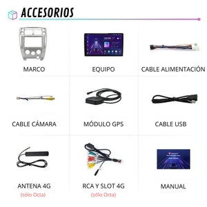 Android Auto Carplay Screen Hyundai Tucson 2004-2009