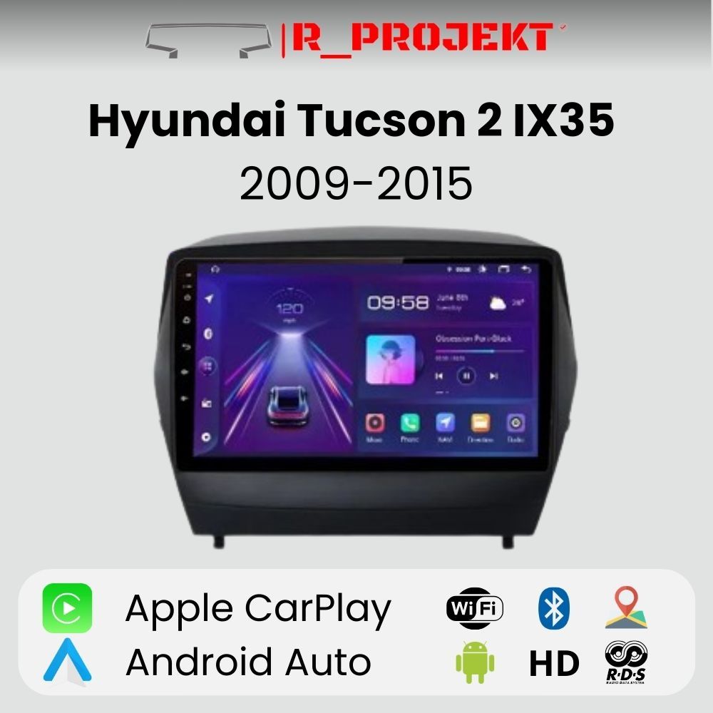 Android Auto Radio Carplay Hyundai Tucson 2 IX35 2009 - 2015