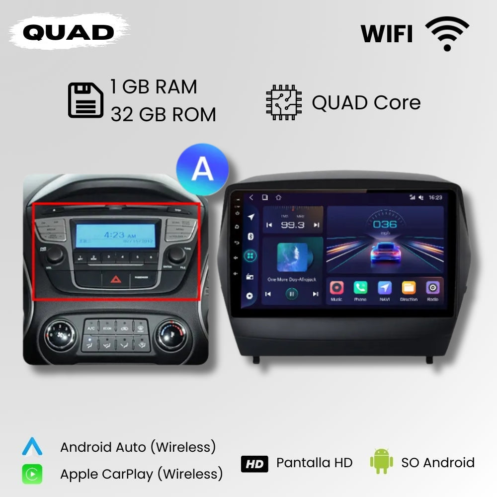 Android Autoradio Carplay Hyundai Tucson 2 IX35 2009 - 2015