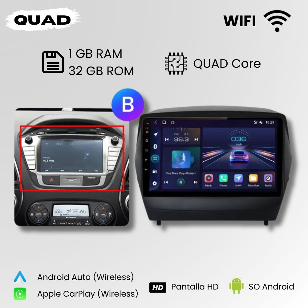 Android Autoradio Carplay Hyundai Tucson 2 IX35 2009 - 2015