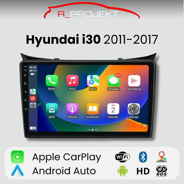 Android Auto Carplay Screen Hyundai i30 2011-2017
