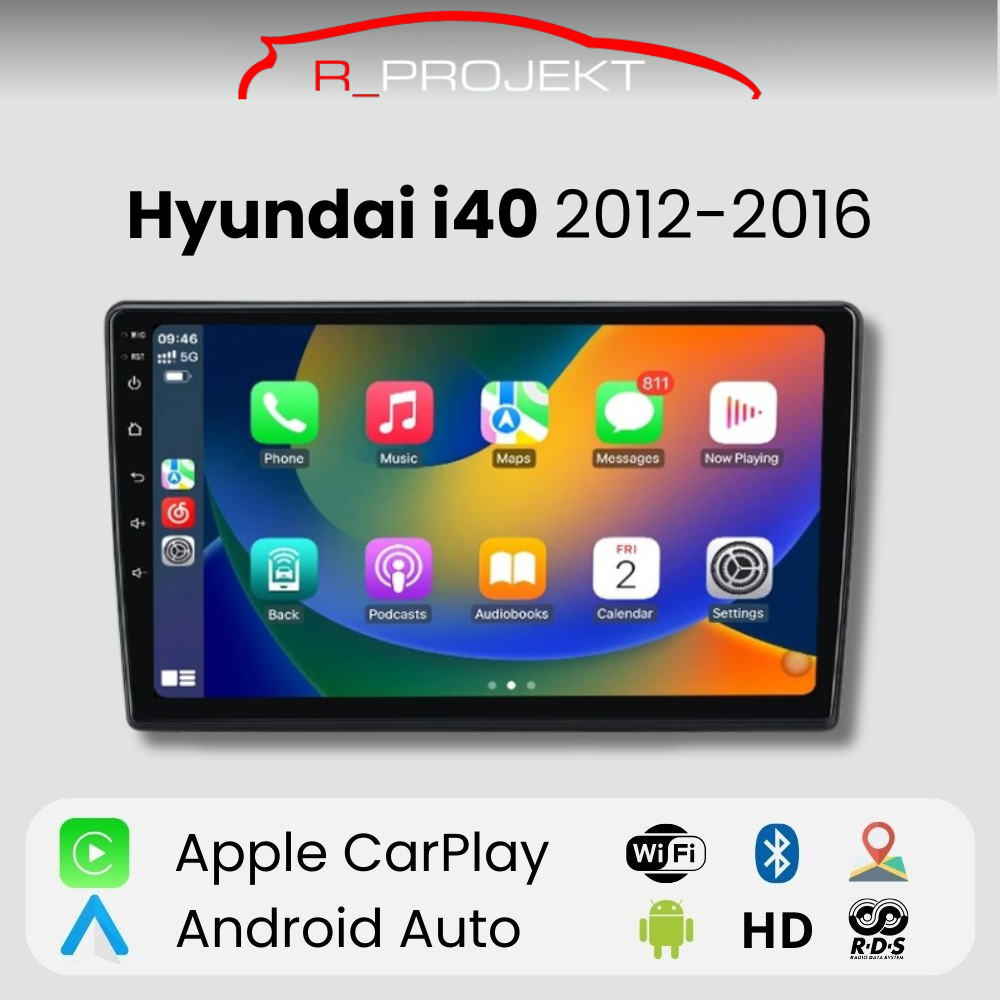 Radio Android Auto Carplay Hyundai i40 2012-2016