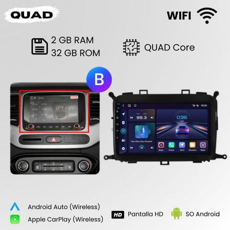 Android Autoradio Carplay Kia Carens 2013-2018