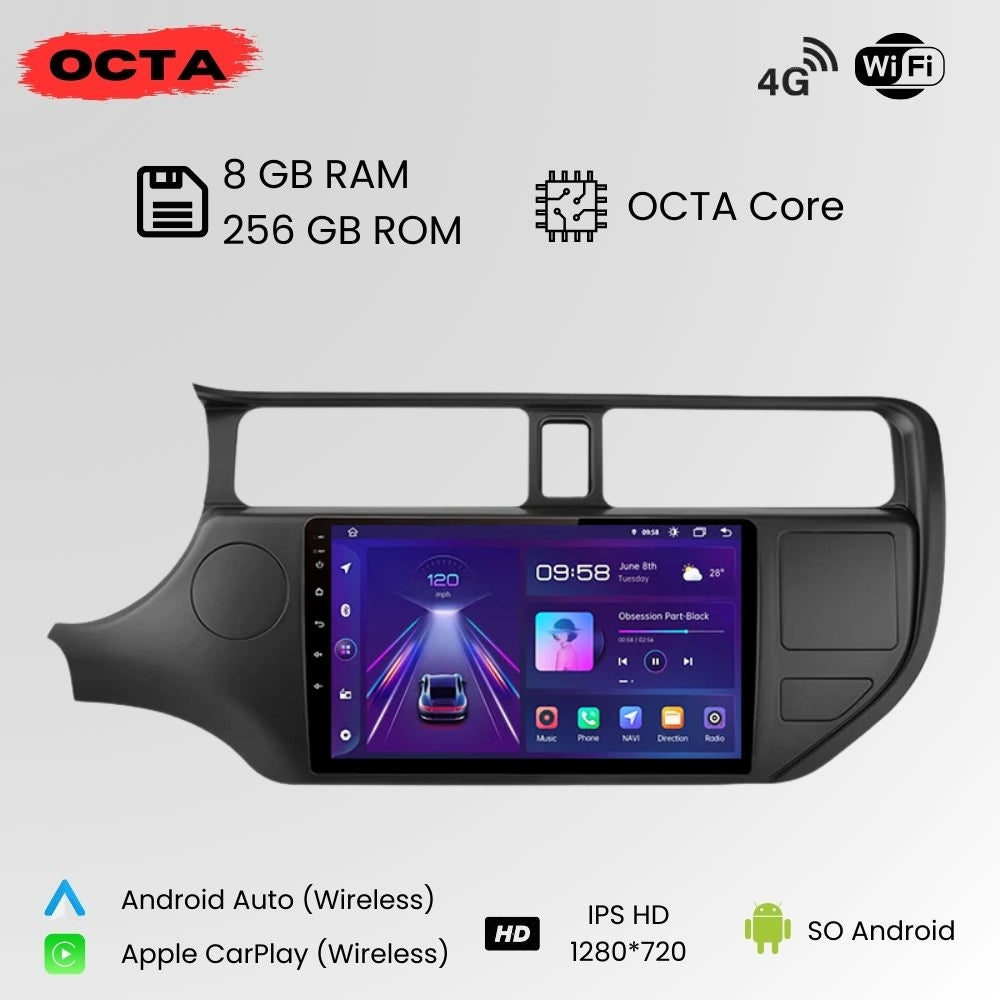 Android Autoradio Carplay Kia Rio 2011-2015