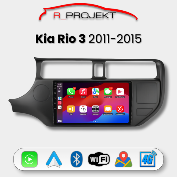 Head Unit Android Auto Carplay Kia Rio 2011-2015