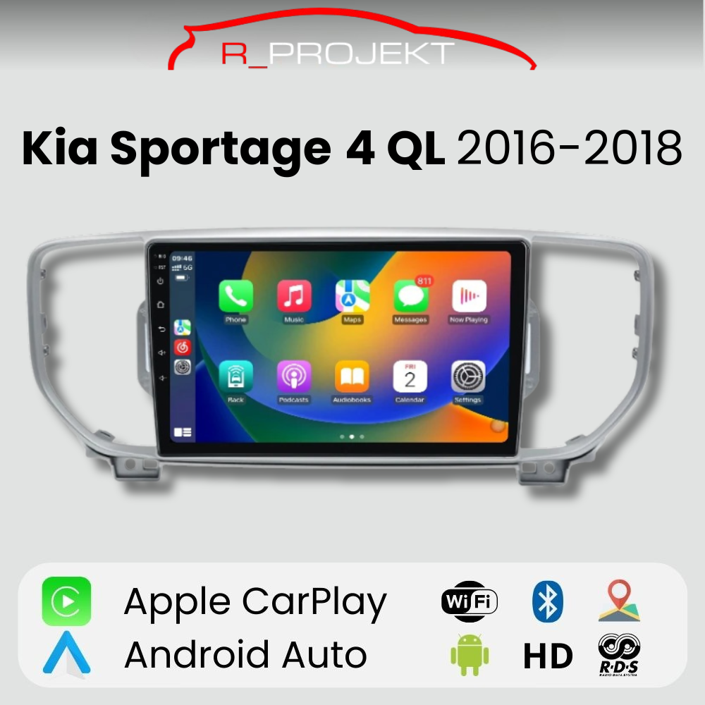 Head Unit Android Auto Carplay Kia Sportage 4 QL 2016-2018