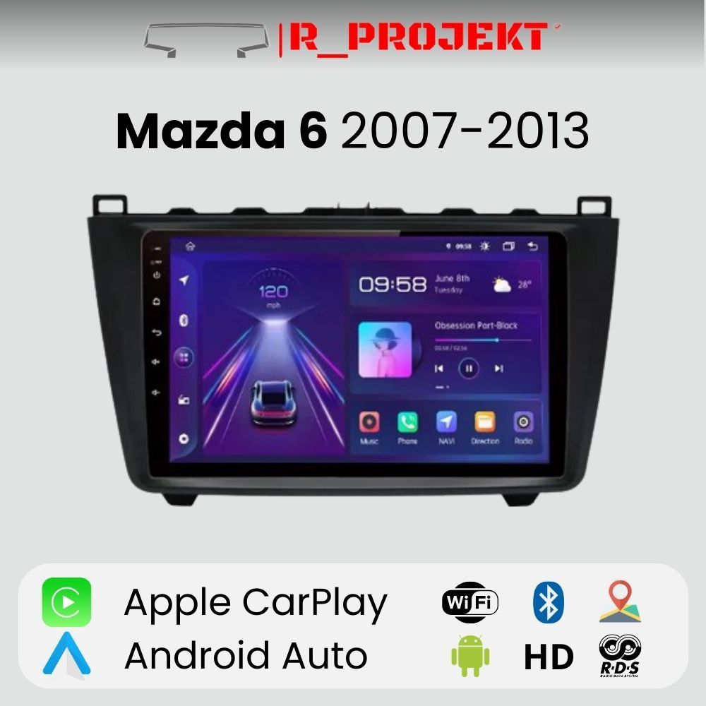 Android Auto Radio Carplay Mazda 6 2007 - 2013