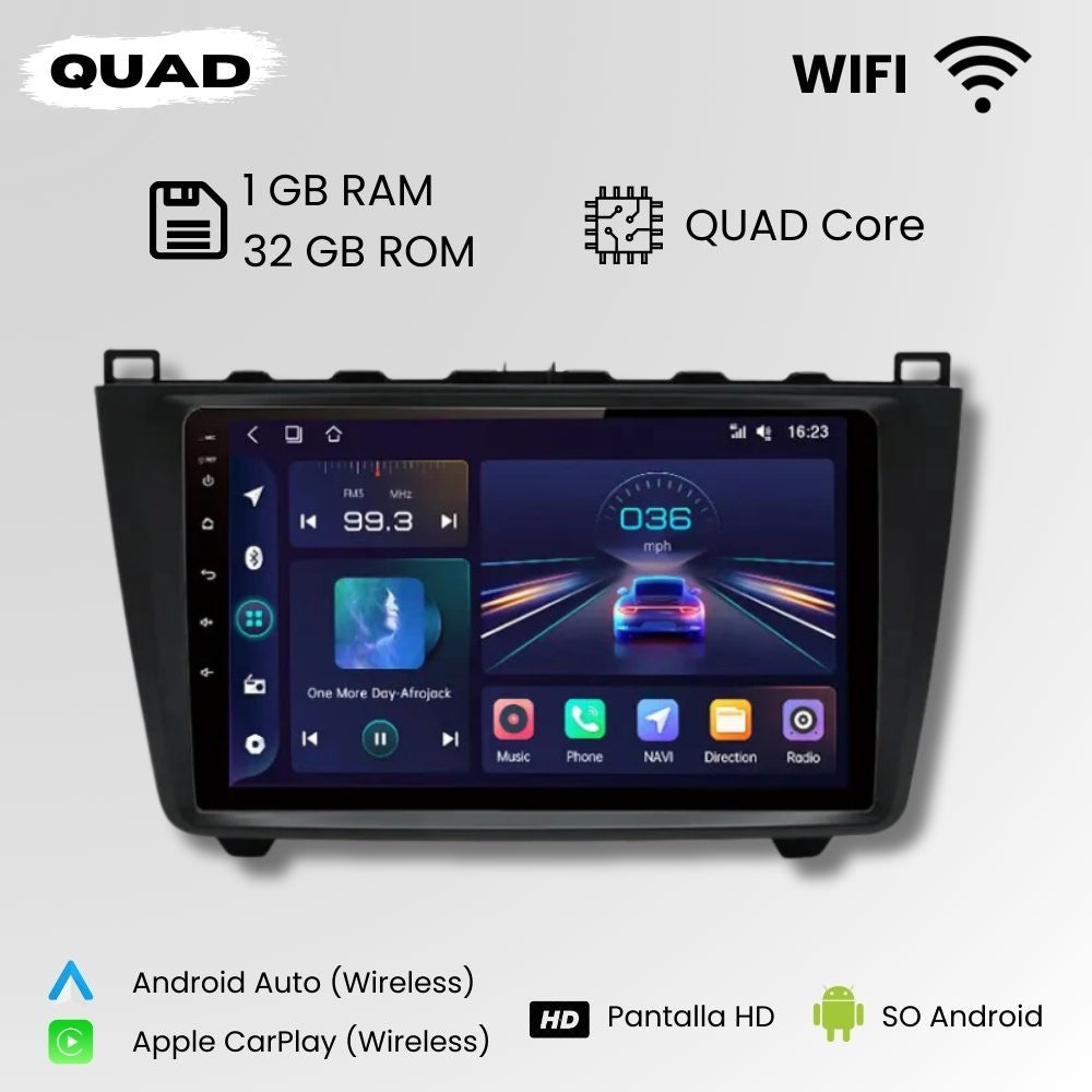 Android Auto Radio Carplay Mazda 6 2007 - 2013