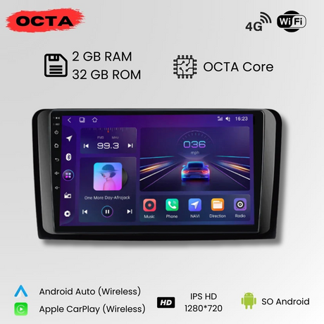 Android Auto Radio Carplay Mercedes ML W164 GL X164
