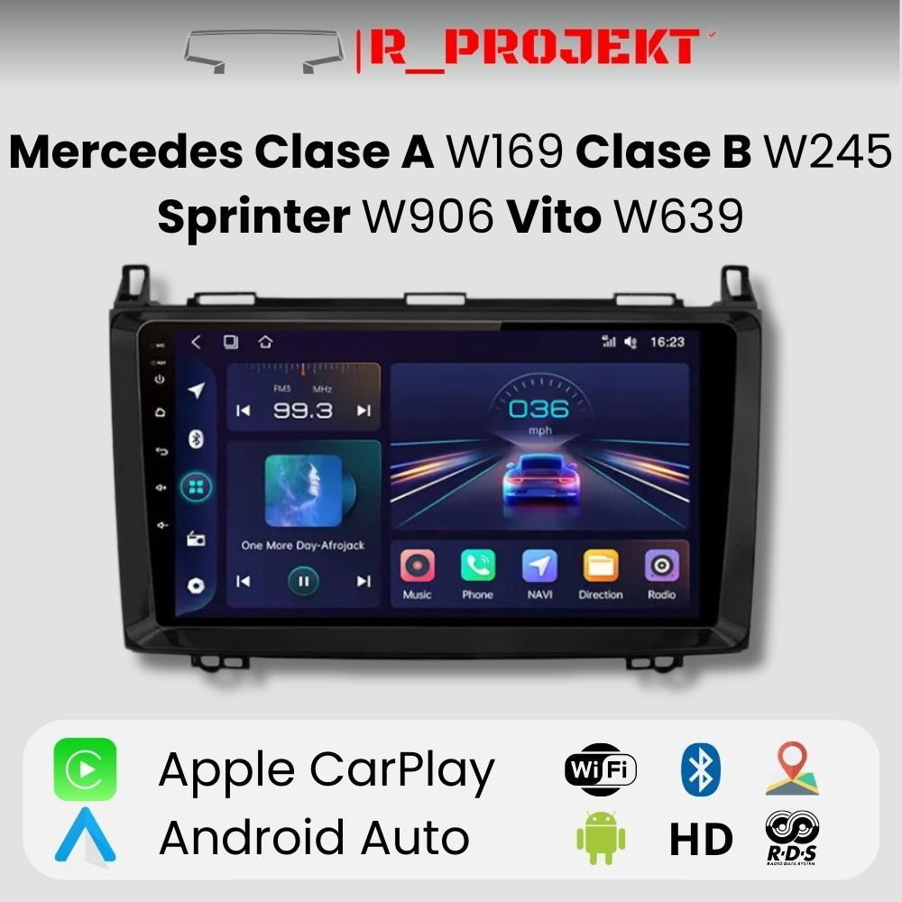 Android Auto Radio Carplay Mercedes A Class W169 B Class W245 Sprinter W906 Vito W639