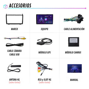 Android Auto Carplay screen for Mercedes A-Class W169, B-Class W245, Sprinter W906, Vito W639