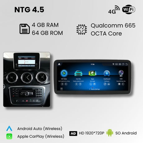 Android Auto Radio Carplay Mercedes A Class W176 CLA C117 GLA X156 2013-2018