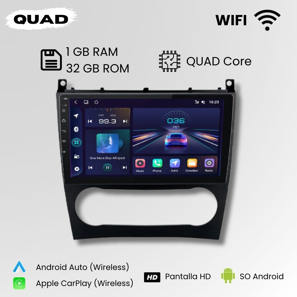 Android Autoradio Carplay Mercedes C-Klasse W203 CLK W209 2005–2009