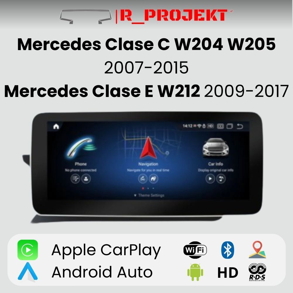 Android Autoradio Carplay Mercedes C-Klasse W204 W205 S204 S205 C204 C205 E-Klasse W212 S212 C212