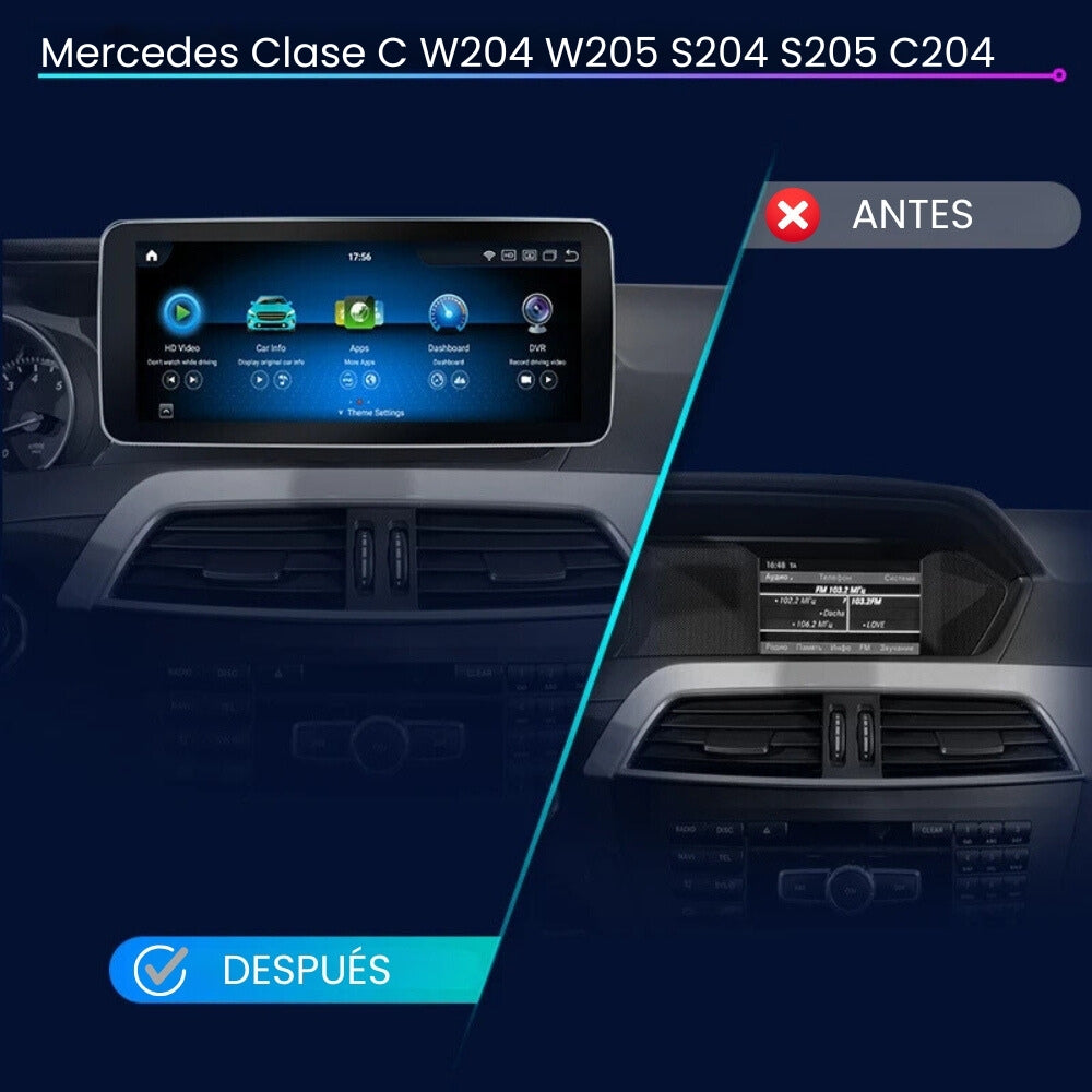 Android Autoradio Carplay Mercedes C-Klasse W204 W205 S204 S205 C204 C205 2007–2015