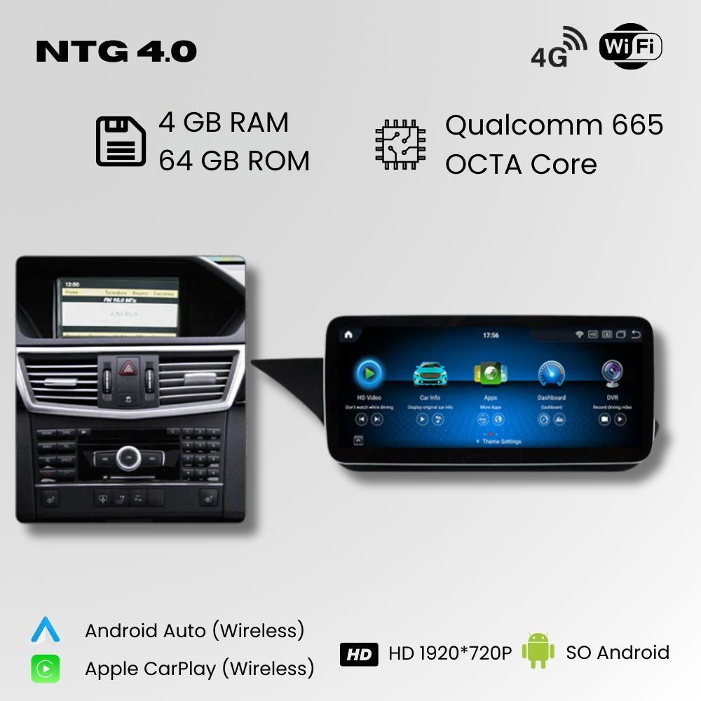 Radio Android Auto Carplay Mercedes Clase E W212 S212 C212 2009-2016