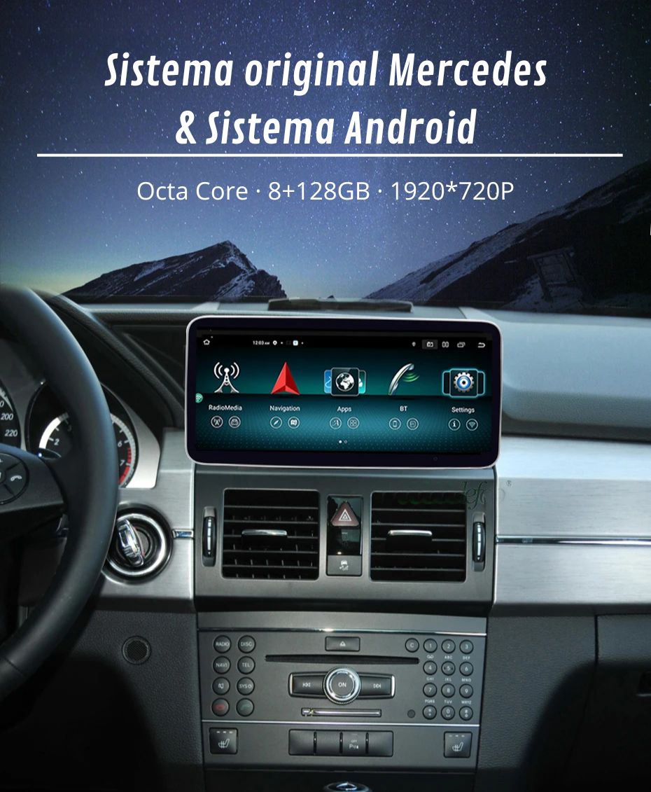 Android Autoradio Carplay Mercedes GLK Klasse X204 2008 - 2015