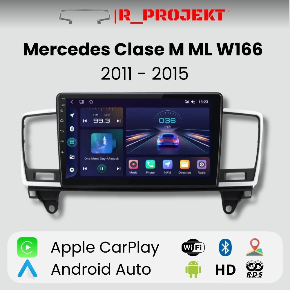 Radio Android Auto Carplay Mercedes Clase M ML W166 2011 - 2015