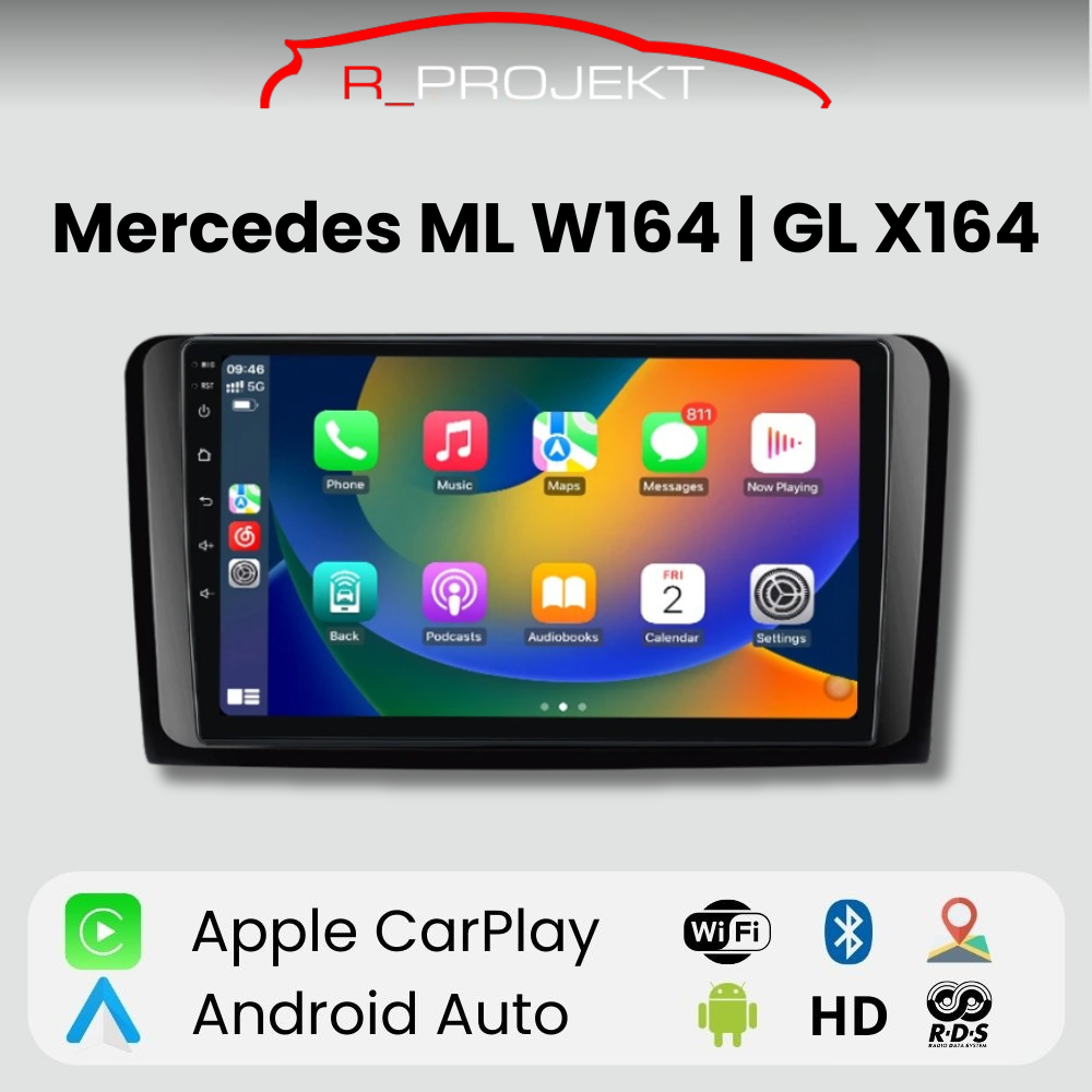 Android Auto Carplay Screen Mercedes ML W164 GL X164