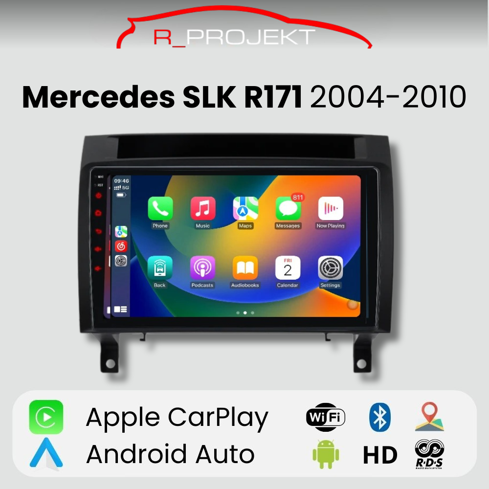 Android Auto Radio Carplay Mercedes SLK R171 2004-2010