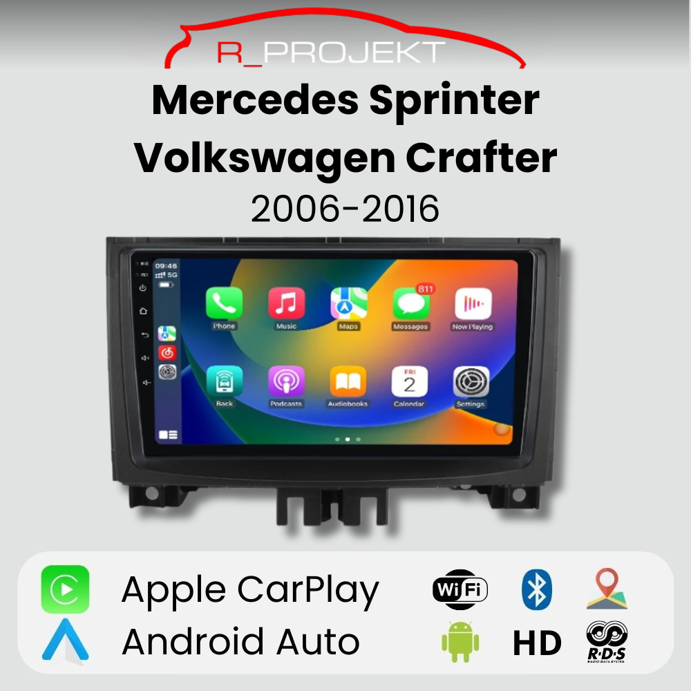 Android Auto Radio Carplay Mercedes Sprinter Volkswagen Crafter 2006-2016