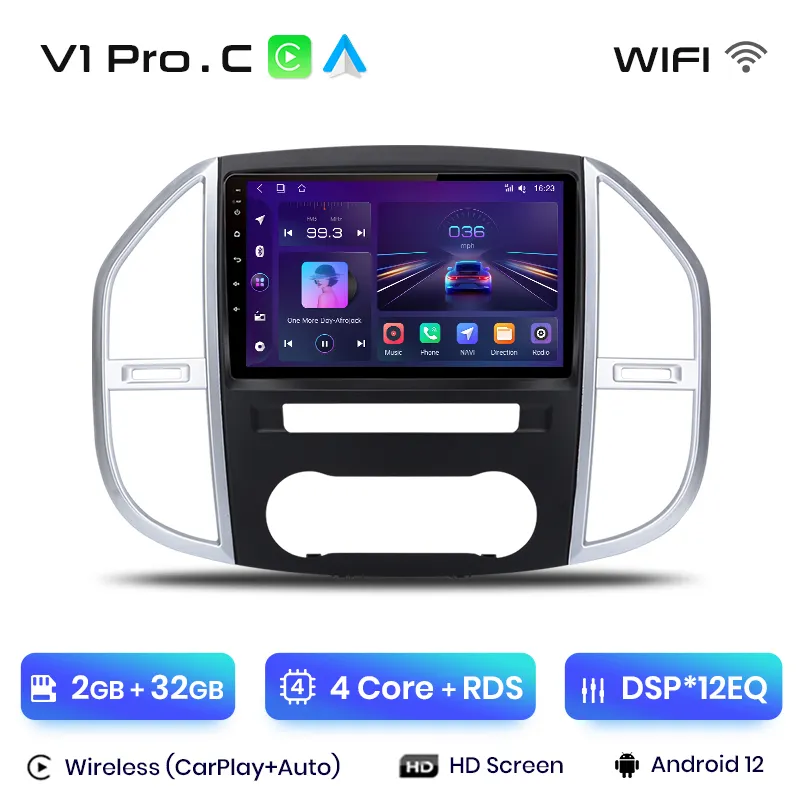 Radio Android Auto Carplay Mercedes Vito W447 2014-2020 RProjekt