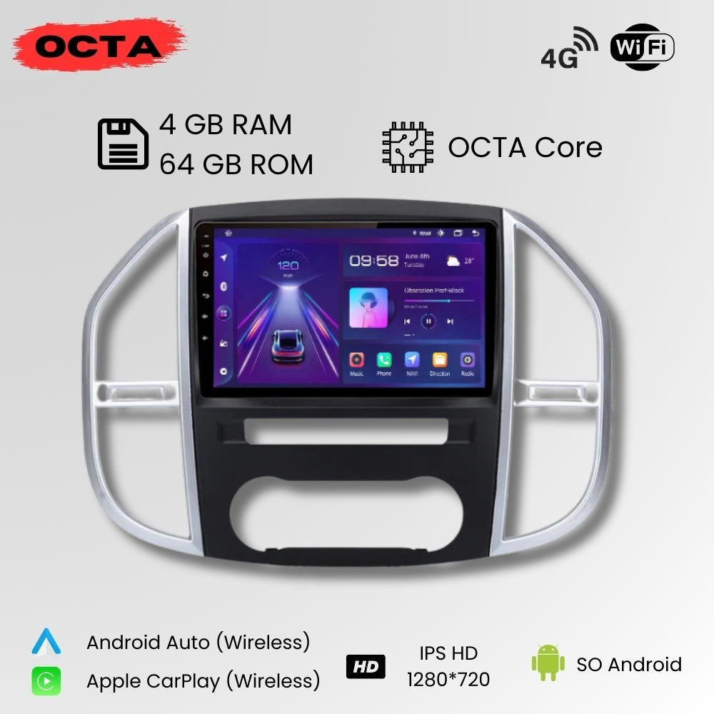 Radio Android Auto Carplay Mercedes Vito W447 2014-2020