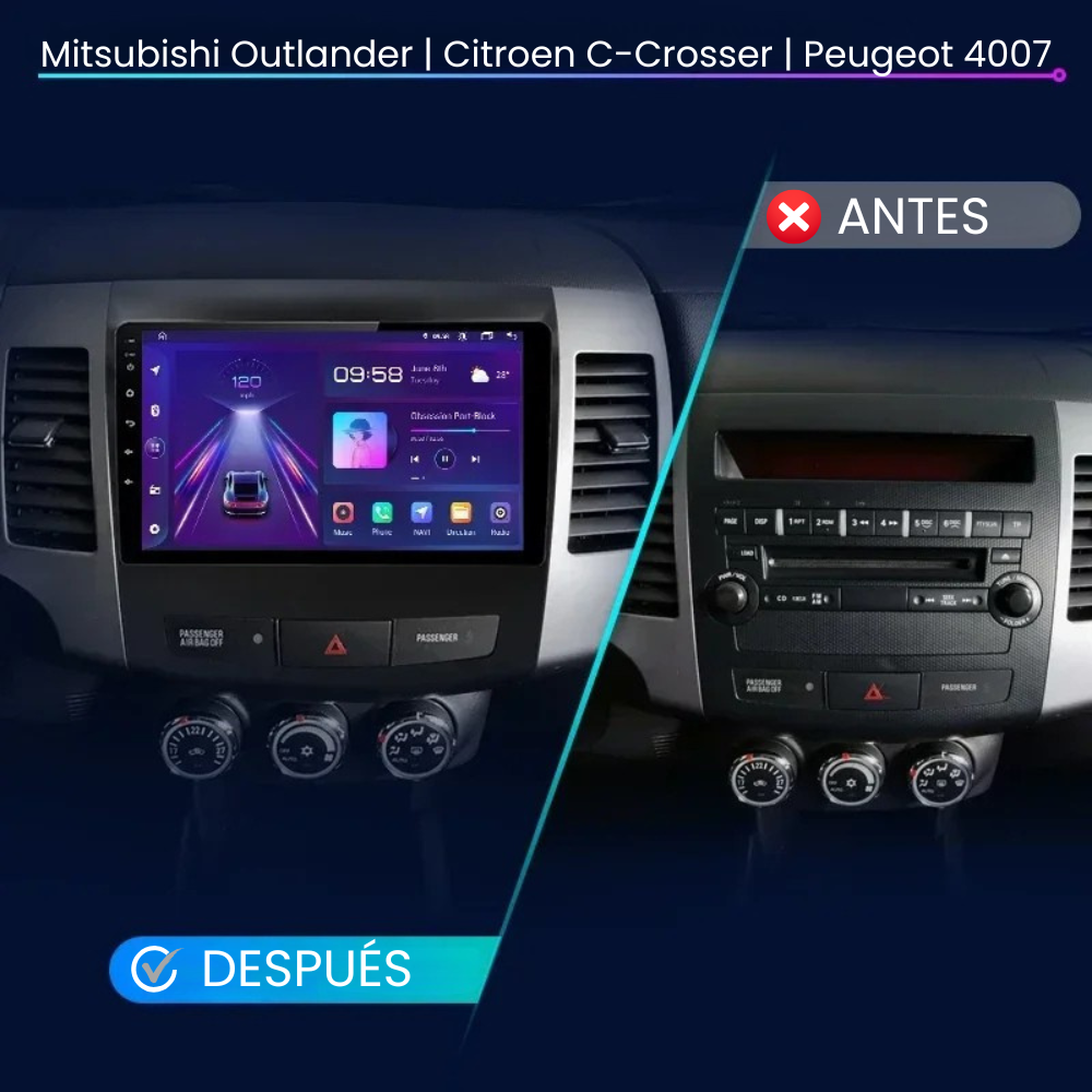 Android Auto Radio Carplay Mitsubishi Outlander 2 | Citroen C-Crosser | Peugeot 4007 2005-2011