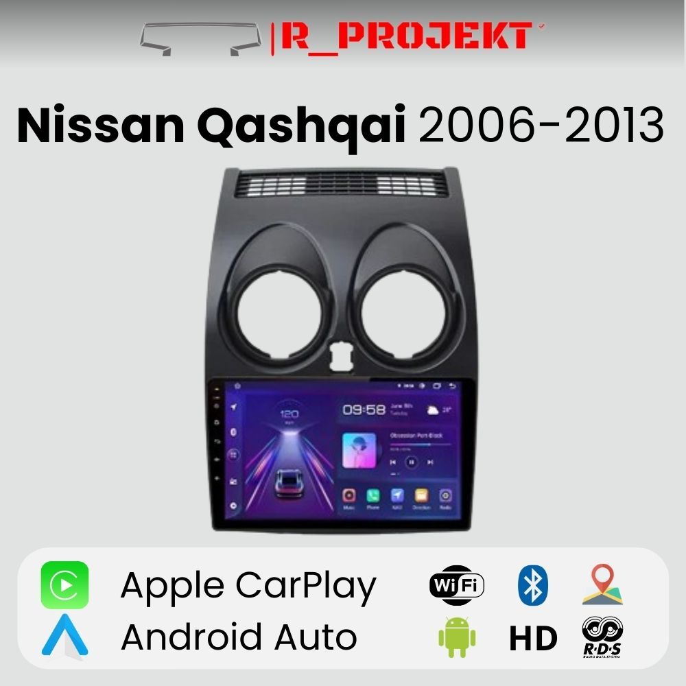 Radio Android Auto Carplay Nissan Qashqai J10 2006 - 2013