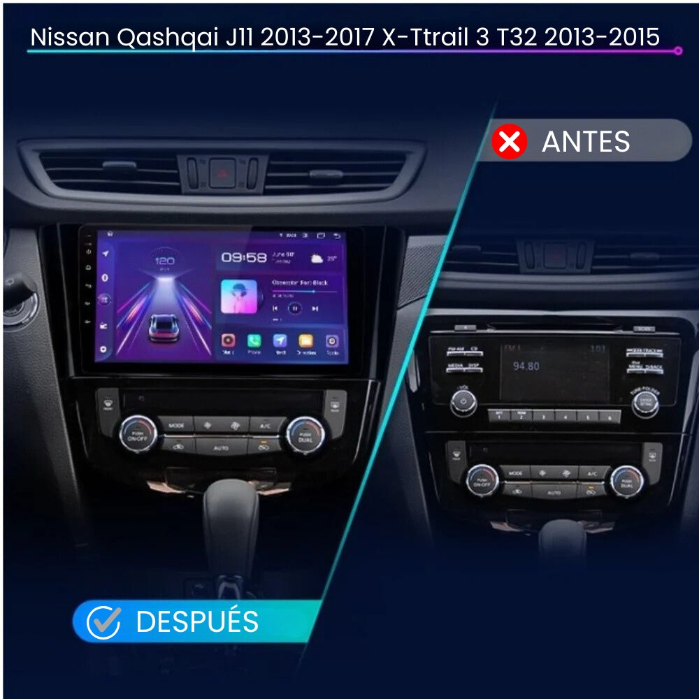 Android Auto Radio Carplay Nissan Qashqai J11 2013-2017 X-Trail 3 T32 2013-2015