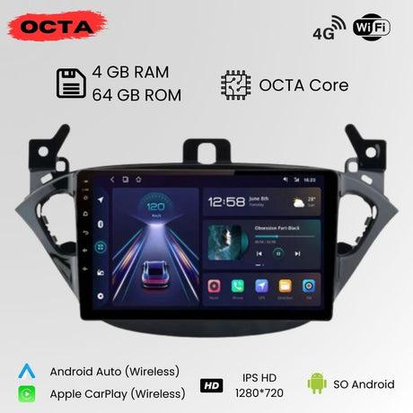 Radio Android Auto Carplay Opel Corsa E 2015-2019 Adam 2013-2016