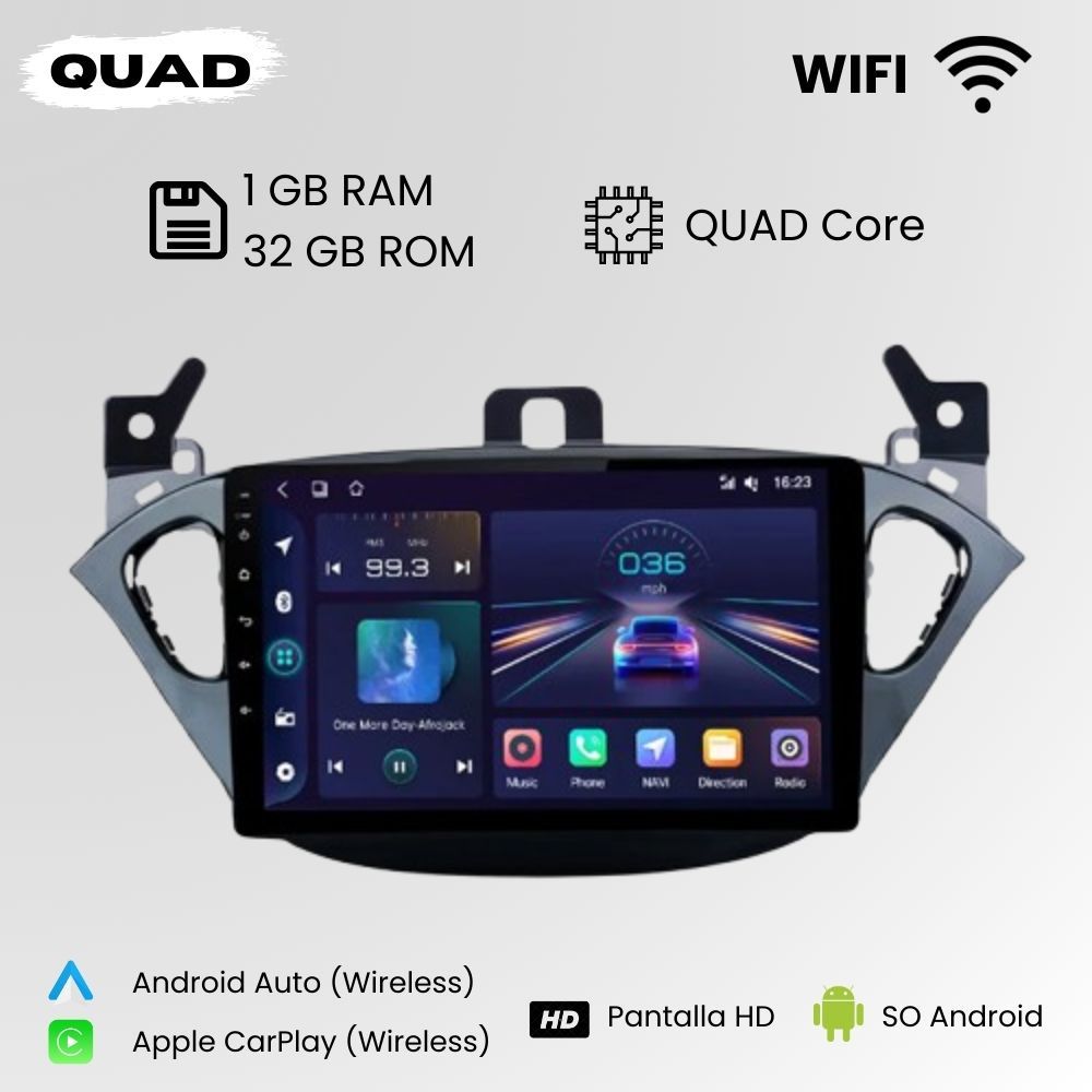 Android Auto Radio Carplay Opel Corsa E 2015-2019 Adam 2013-2016